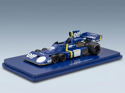 TYRRELL - F1 P34 ELF 6-WHEELS N 0 PRESENTATION SEASON 1976 PATRICK DEPAILLER - JODY SCHECKTER - BLUE YELLOW Vroomi Scale model cars Shop