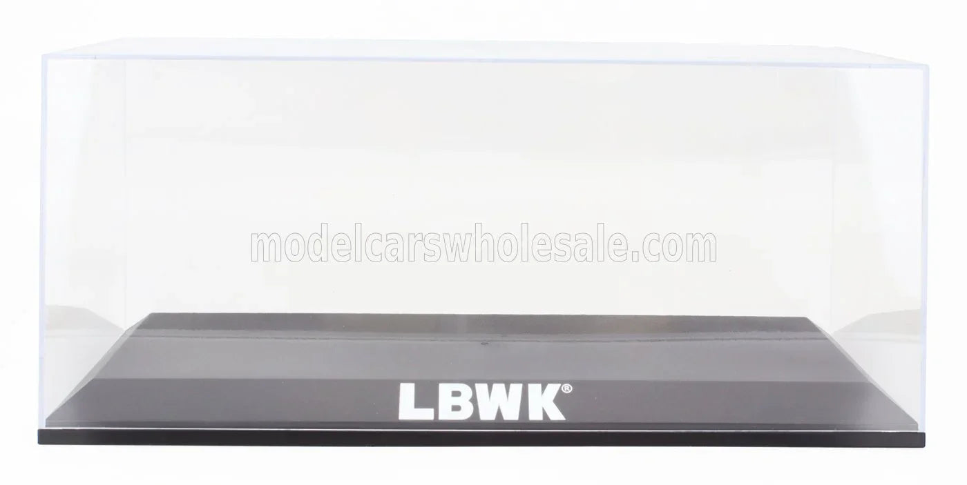 VITRINA DE EXPOSICIÓN - BASE DE PLÁSTICO NEGRO - LBWK - 35,5 cm (largo) x 15,5 cm (ancho) x 15,2 cm (alto) (altura interior: 12,7 cm) - EXPOSITOR DE PLÁSTICO: Maqueta de coche en Vroomi