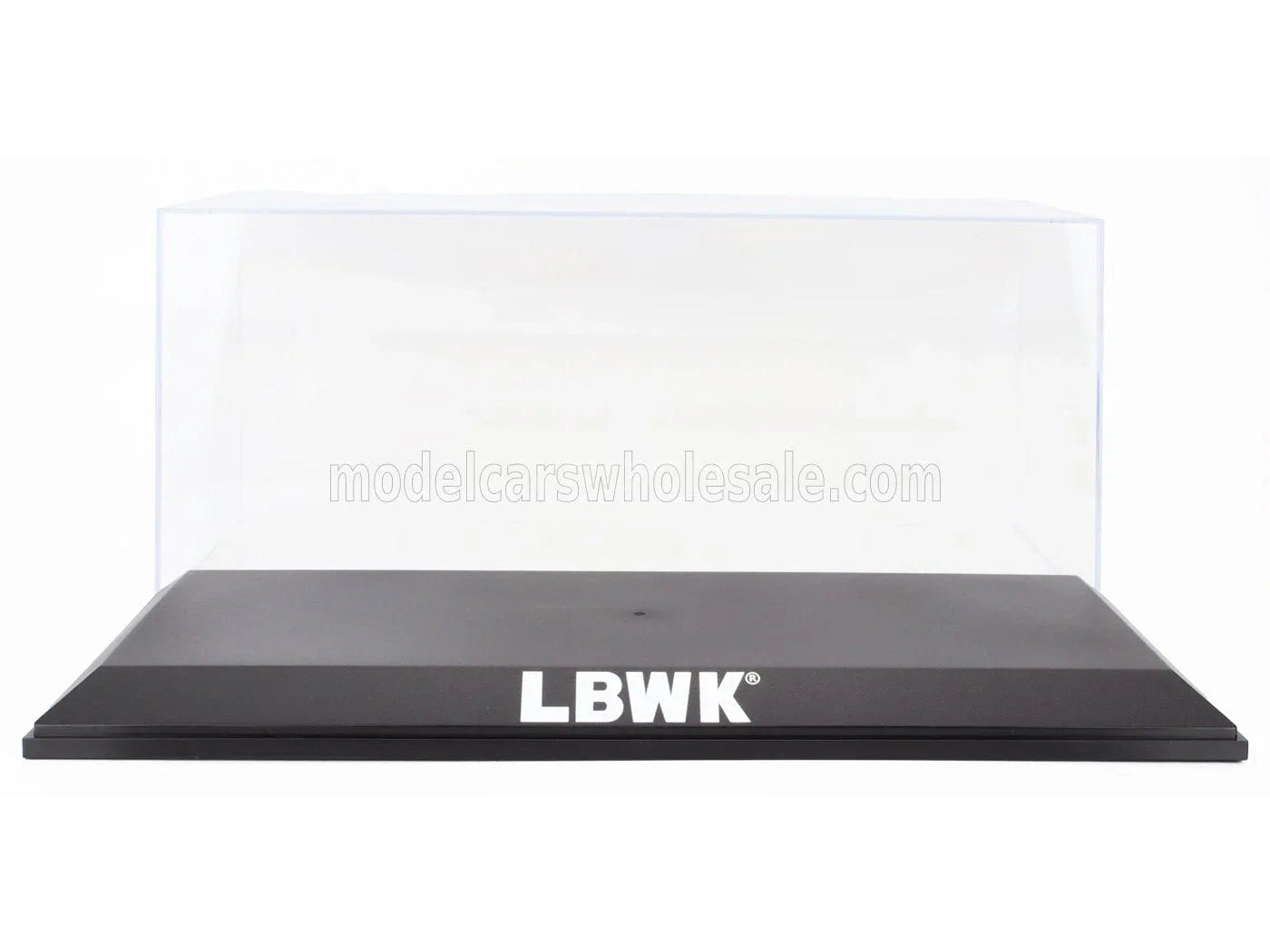 LBWK®-vitrine voor schaalmodelauto, doorzichtige acrylaatkap, zwarte voet — Vroomi