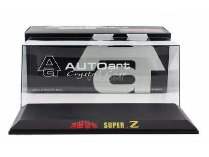 Vitrina de cristal AUTOart para coches a escala 1:18, con la marca SUPER Z, ideal para los coleccionistas de Vroomi.