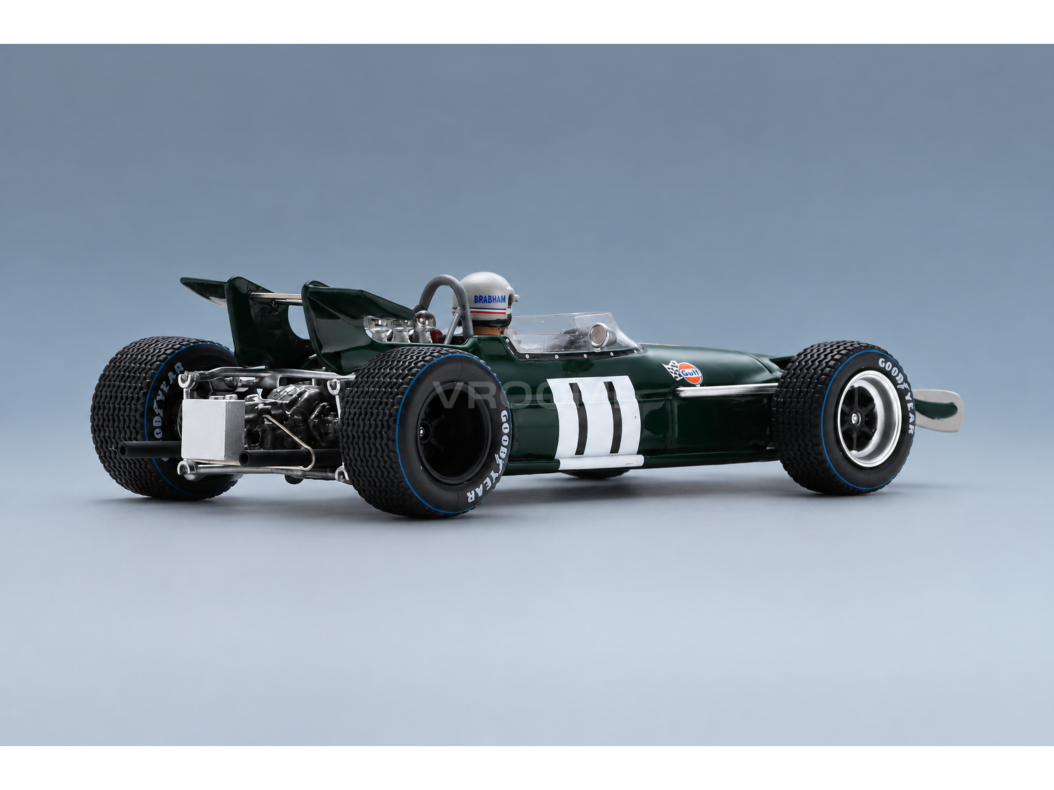 Brabham BT26A No. 11 Jack Brabham Dutch GP 1969 Spark Model 1:43 scale model - rear three-quarter view