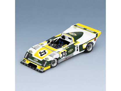 Chevron B36 2.0L S4 Team Societe Racing No. 33 Alain Dechelette Charles Dechelette Marcel Tarres 24h Le Mans 1979 Spark Model 1:43 scale model - front three-quarter view