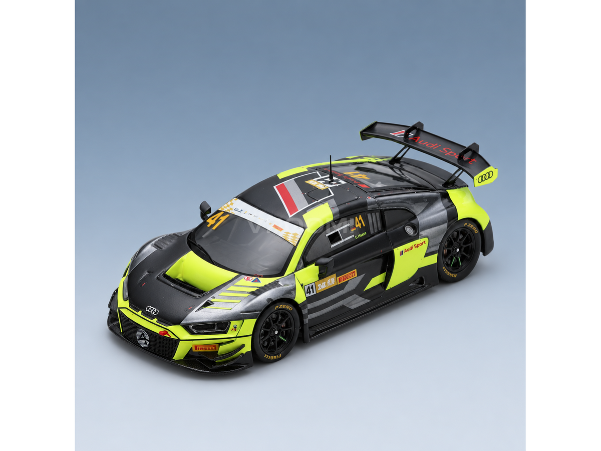 Audi R8 LMS GT3 Team Audi Sport Asia Absolute No. 41 7th FIA GT World Cup Macau 2023 Christopher Haase Spark Model 1:43 scale model - front three-quarter view