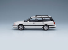 Subaru Legacy Touring SW Station Wagon GT 2001 White Metallic Pearl Kyosho 1:43 scale model - rear three-quarter view