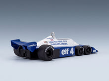Tyrrell P34/2 Elf No. 4 Patrick Depailler 1977 Kyosho 1:64 scale model - rear three-quarter view