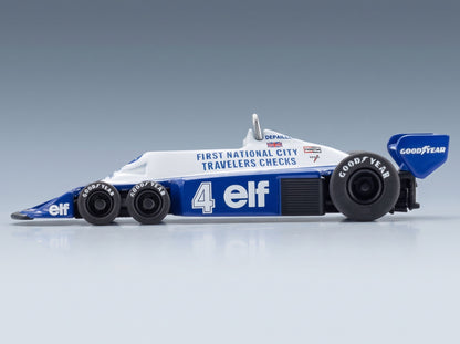 Tyrrell P34/2 Elf No. 4 Patrick Depailler 1977 Kyosho 1:64 scale model - side view