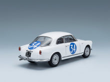 Alfa Romeo Giulietta SV Sprint Veloce No. 34 Targa Florio 1960 White Kyosho 1:18 scale model - rear three-quarter view