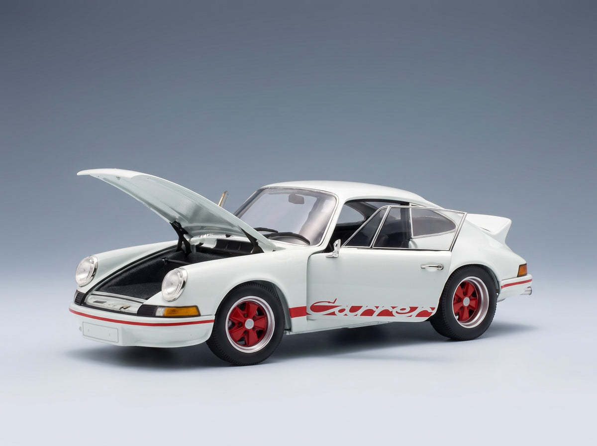 Porsche 911 2.7 Carrera RS Coupé 1972 White Red Minichamps 1:18 scale model - opening parts