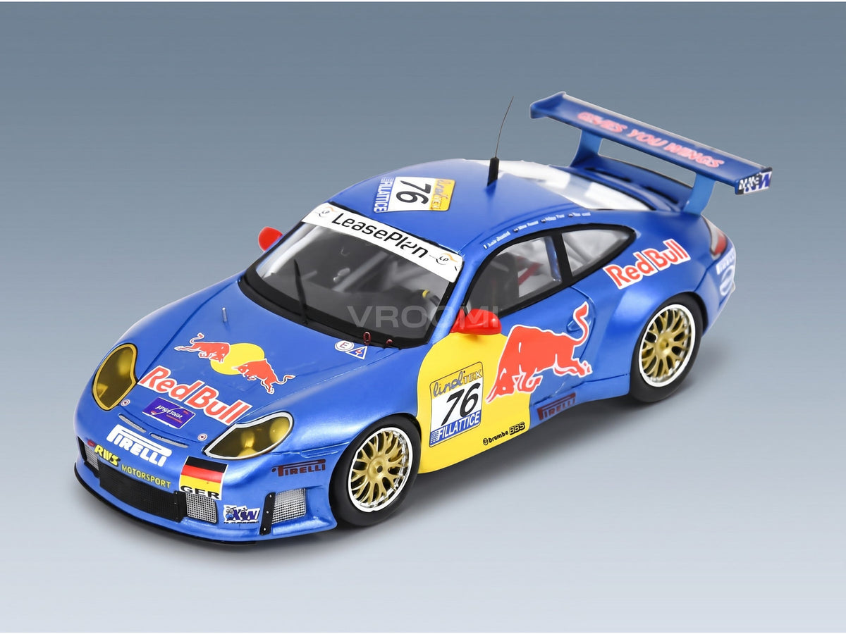 Porsche 911 996 GT3 R RWS Motorsport No. 76 Riccitelli Quester Peter Wolff 24h Spa 2002 Spark Model 1:43 scale model - front three-quarter view