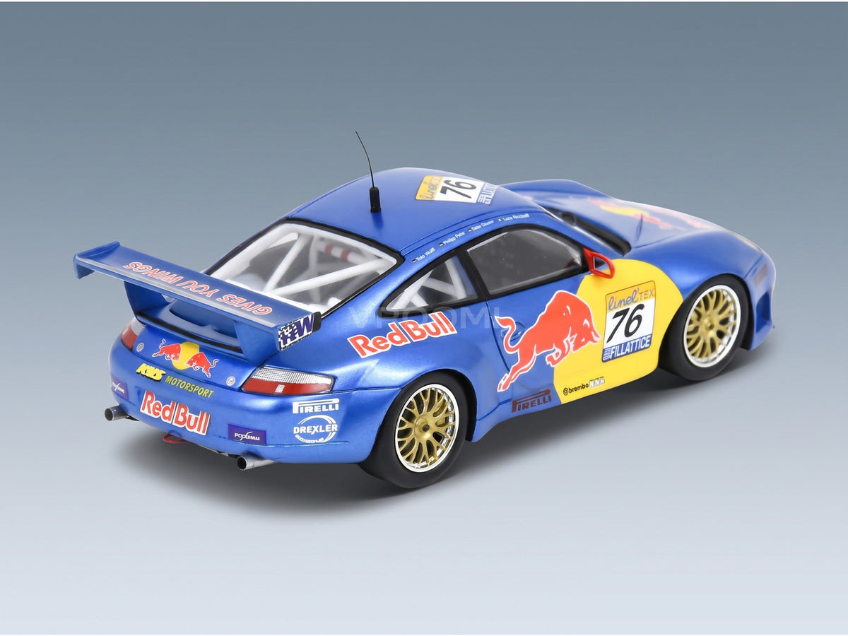 Porsche 911 996 GT3 R RWS Motorsport No. 76 Riccitelli Quester Peter Wolff 24h Spa 2002 Spark Model 1:43 scale model - rear three-quarter view