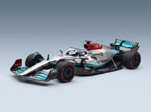 Mercedes F1 W13E Team Mercedes-AMG Petronas F1 No. 63 George Russell Winner Brazilian GP 2022 Minichamps 1:18 scale model - front three-quarter view