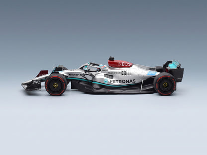 Mercedes F1 W13E Team Mercedes-AMG Petronas F1 No. 63 George Russell Winner Brazilian GP 2022 Minichamps 1:18 scale model - side view