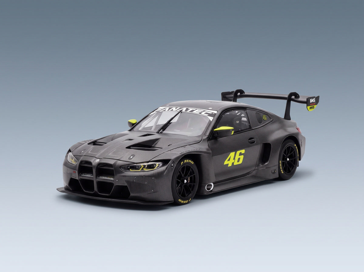 BMW M4 GT3 Team WRT No. 46 Valentino Rossi Test Misano 2024 Minichamps 1:18 scale model - front three-quarter view
