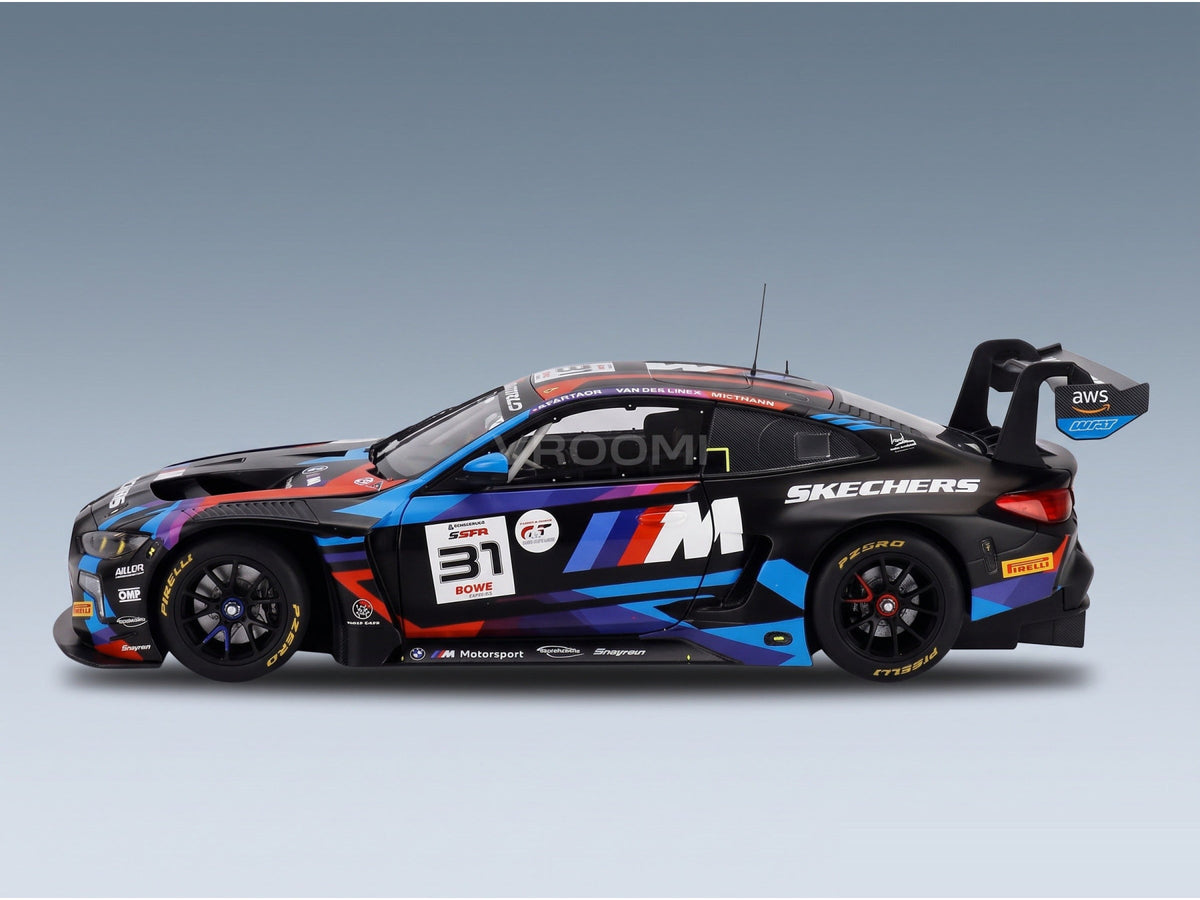 BMW M4 GT3 EVO Team WRT No. 31 Van der Linde Vanthoor Wittmann 24h Spa 2025 Minichamps 1:18 scale model - side view