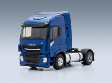 Iveco Fiat Stralis 460NP Tractor Truck 2-Axle 2015 Blue Metallic Exclusive Carmodel Eligor 1:43 scale model - front three-quarter view