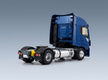 Iveco Fiat Stralis 460NP Tractor Truck 2-Axle 2015 Blue Metallic Exclusive Carmodel Eligor 1:43 scale model - rear three-quarter view