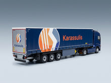 Volvo FH4 500 Truck Telonato Karassulis Transports 2020 Blue Eligor 1:43 scale model - rear three-quarter view