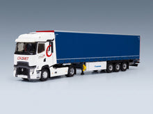 Renault T520 Truck Telonato Chanet Transports 2021 White Blue Eligor 1:43 scale model - front three-quarter view