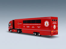 Iveco Fiat Stralis 480E6 Euro 6 Fire Engine Space Fly Multiagent CBRN Detection Sampling and Monitoring Unit 2018 Red Black Eligor 1:43 scale model - rear three-quarter view