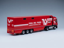 Iveco Fiat Stralis 480E6 Euro 6 Fire Engine Truck 2018 Red White Eligor 1:43 scale model - rear three-quarter view