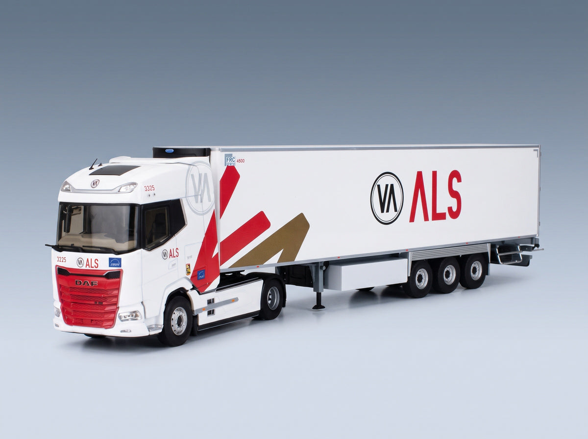 DAF XG Truck Semi-Refrigerated ALS Transports 2021 White Eligor 1:43 scale model - front three-quarter view