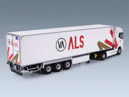 DAF XG Truck Semi-Refrigerated ALS Transports 2021 White Eligor 1:43 scale model - rear three-quarter view
