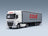 DAF XG Truck Telonato Coue Transports 2021 White Red Grey Eligor 1:43 scale model - side view