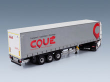 Renault T-High Truck Telonato Coue Transports 2023 White Grey Eligor 1:43 scale model - rear three-quarter view