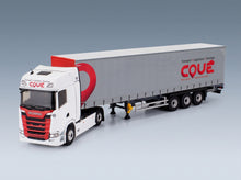 Scania S500 Truck Coue Transports 2021 White Red Grey Eligor 1:43 scale model - front three-quarter view