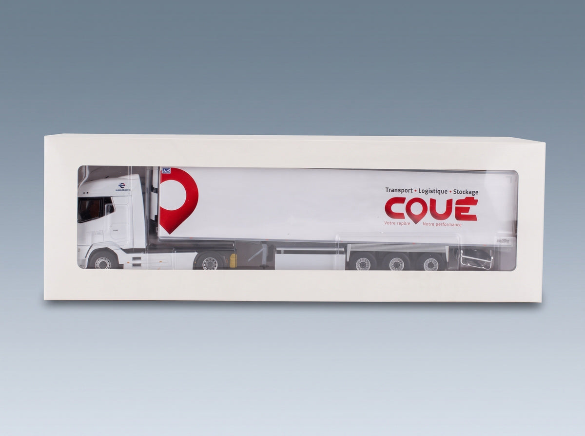 DAF XG Truck Semi-Refrigerated Coue Transports 2021 White Red Eligor 1:43 scale model - original packaging