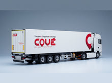 Scania S500 Truck Cassonato Coue Transports 2021 White Red Eligor 1:43 scale model - rear three-quarter view