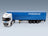 DAF XF Euro 6 Truck Fosseux Transports 2012 White Blue Eligor 1:43 scale model - side view