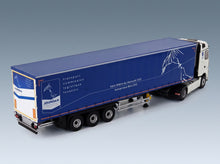 Mercedes-Benz Actros 5 1851 Truck Telonato Jourdan Transports 2020 White Blue Eligor 1:43 scale model - rear three-quarter view