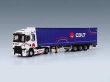 Renault T-Line High Truck Telonato CDLT Transports 2023 White Blue Eligor 1:43 scale model - front three-quarter view