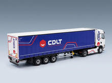 Renault T-Line High Truck Telonato CDLT Transports 2023 White Blue Eligor 1:43 scale model - rear three-quarter view