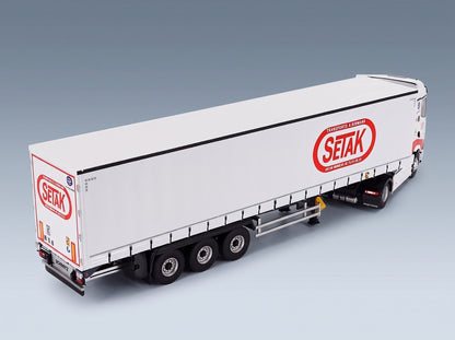 Renault T-Line High Truck Setak Telonato Transports 2023 White Eligor 1:43 scale model - rear three-quarter view