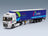 DAF XG Truck Poulain Transports 2021 White Blue Eligor 1:43 scale model - front three-quarter view