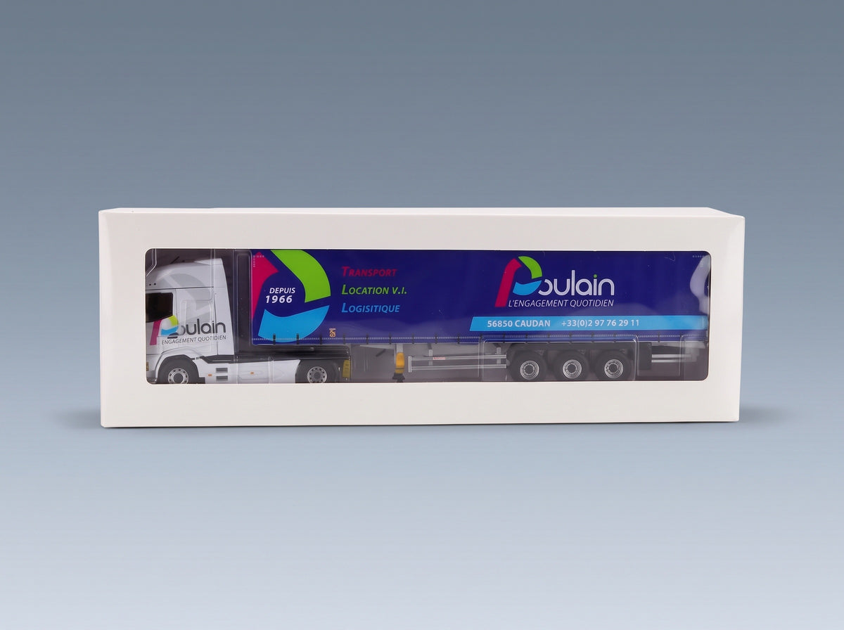 DAF XG Truck Poulain Transports 2021 White Blue Eligor 1:43 scale model - original packaging