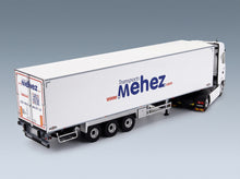 Scania S500 Truck Semi-Frigo Mehez Transports 2021 White Eligor 1:43 scale model - rear three-quarter view