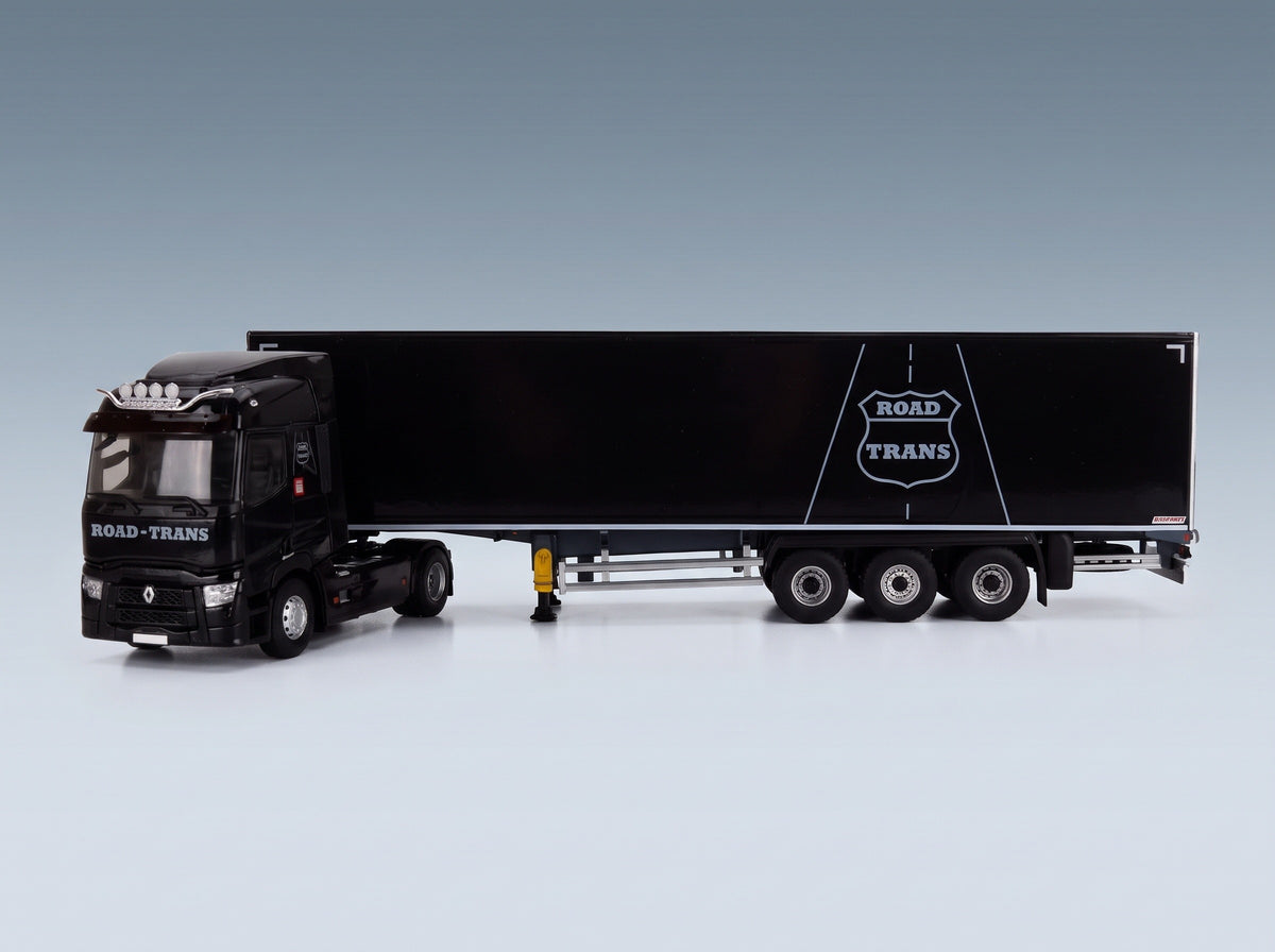 Renault T480 Truck Cassonato Road Trans Transports 2021 Black Eligor 1:43 scale model - side view