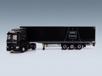 Renault T480 Truck Cassonato Road Trans Transports 2021 Black Eligor 1:43 scale model - side view