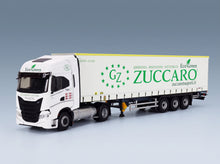 Fiat Iveco S-Way NP Truck Telonato Zuccaro Transports 2020 White Eligor 1:43 scale model - front three-quarter view