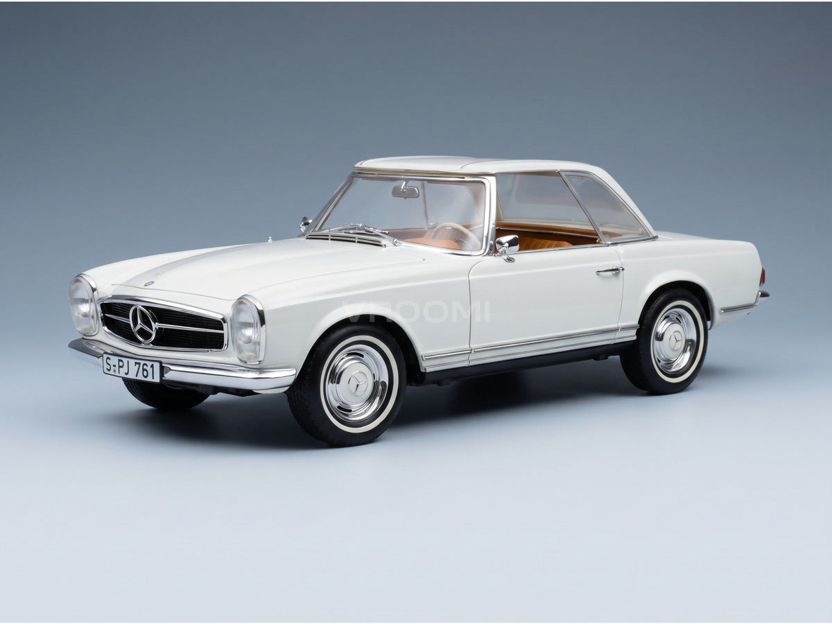 Mercedes-Benz 230 SL Spider W113 Pagoda 1963 White Norev 1:12 scale model - front three-quarter view