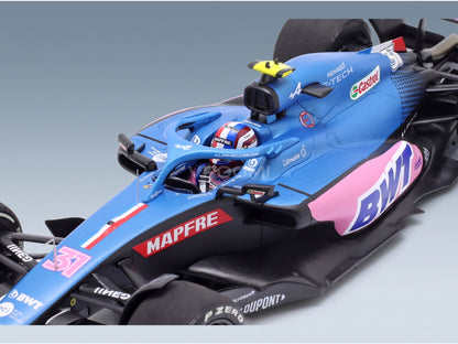 Alpine F1 A522 Team Alpine BWT No. 31 Esteban Ocon Australian GP 2022 Minichamps 1:18 scale model - cockpit, side view