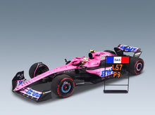 Alpine A523 BWT Alpine F1 Team No. 10 Pierre Gasly 9th Bahrain GP 2023 with Pit Board Minichamps 1:18 scale model - front three-quarter view
