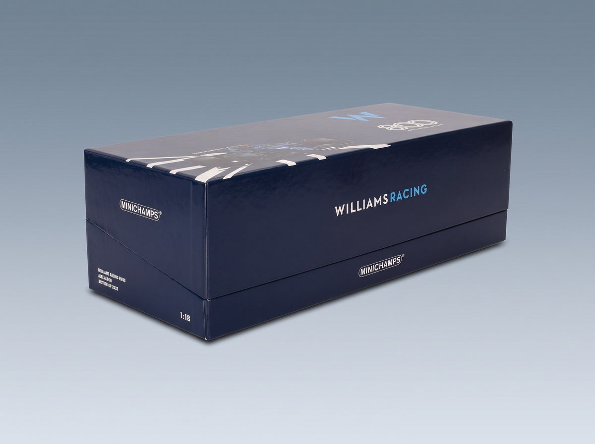Williams FW45 Team Williams Racing Gulf No. 23 Alexander Albon British GP 2023 Minichamps 1:18 scale model - original packaging