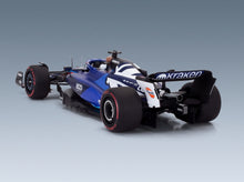 Williams FW45 Team Williams Racing Gulf No. 23 Alexander Albon British GP 2023 Minichamps 1:18 scale model - rear three-quarter view