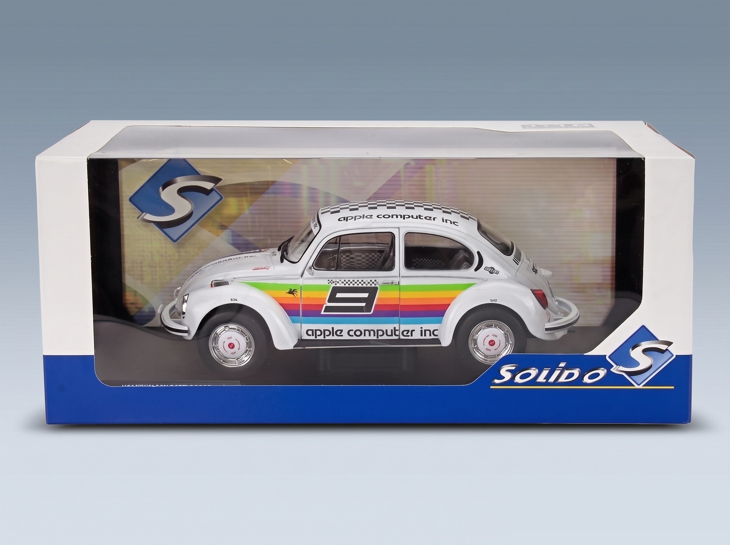 Volkswagen Beetle 1303 No. 9 Tribute Porsche K3 Livery 1975 White Solido 1:18 scale model - original packaging