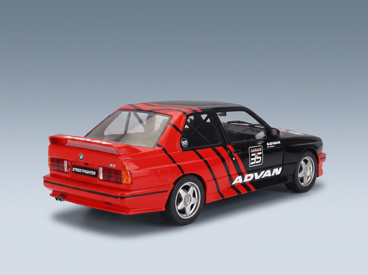 BMW 3-Series M3 (E30) Advan Rally Drift Team 1990 Solido 1:18 scale model - rear three-quarter view