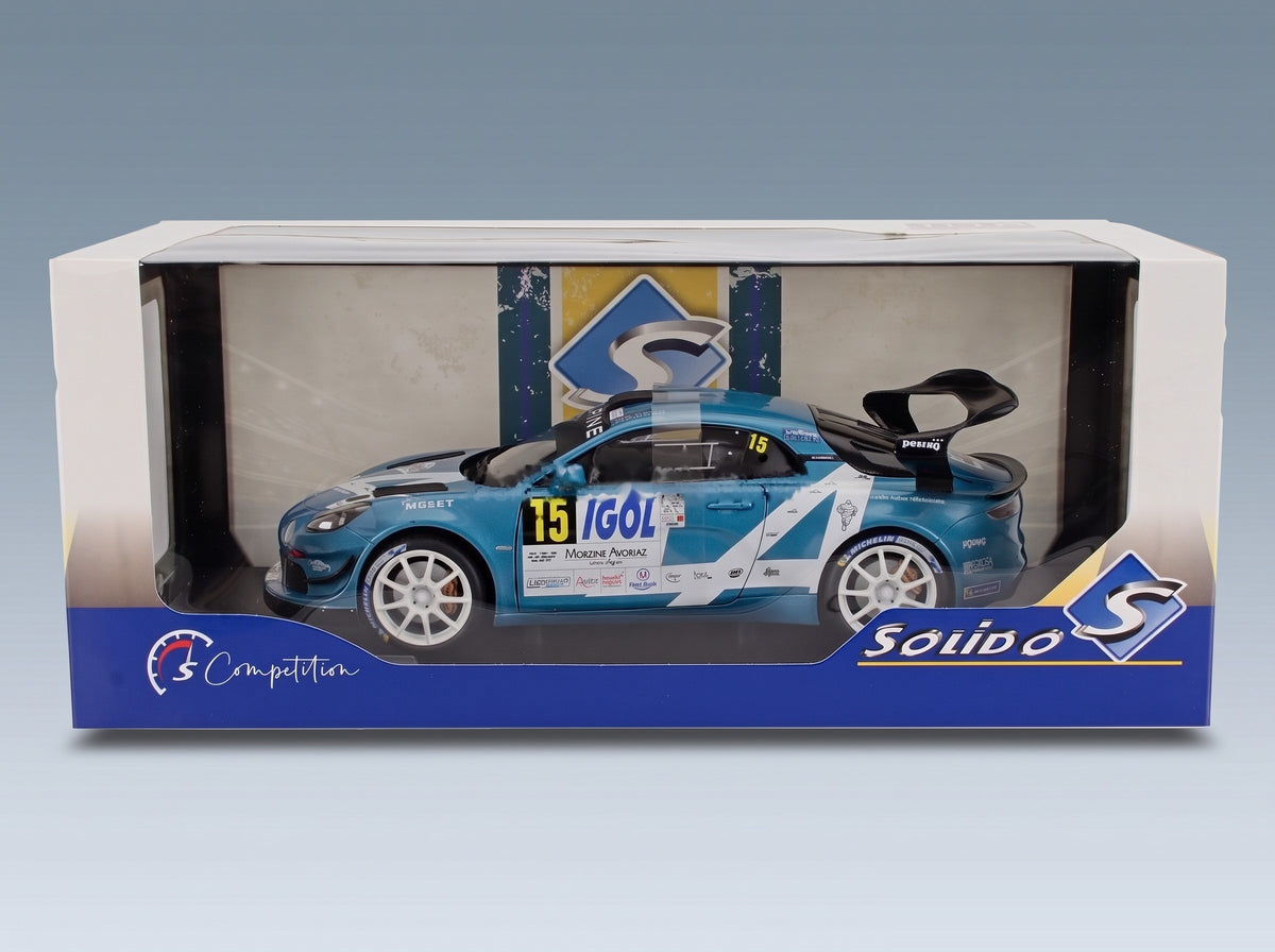 Alpine A110 RGT No. 15 Raphael Astier Denis Giraudet Rally Mont Blanc 2024 Solido 1:18 scale model - original packaging